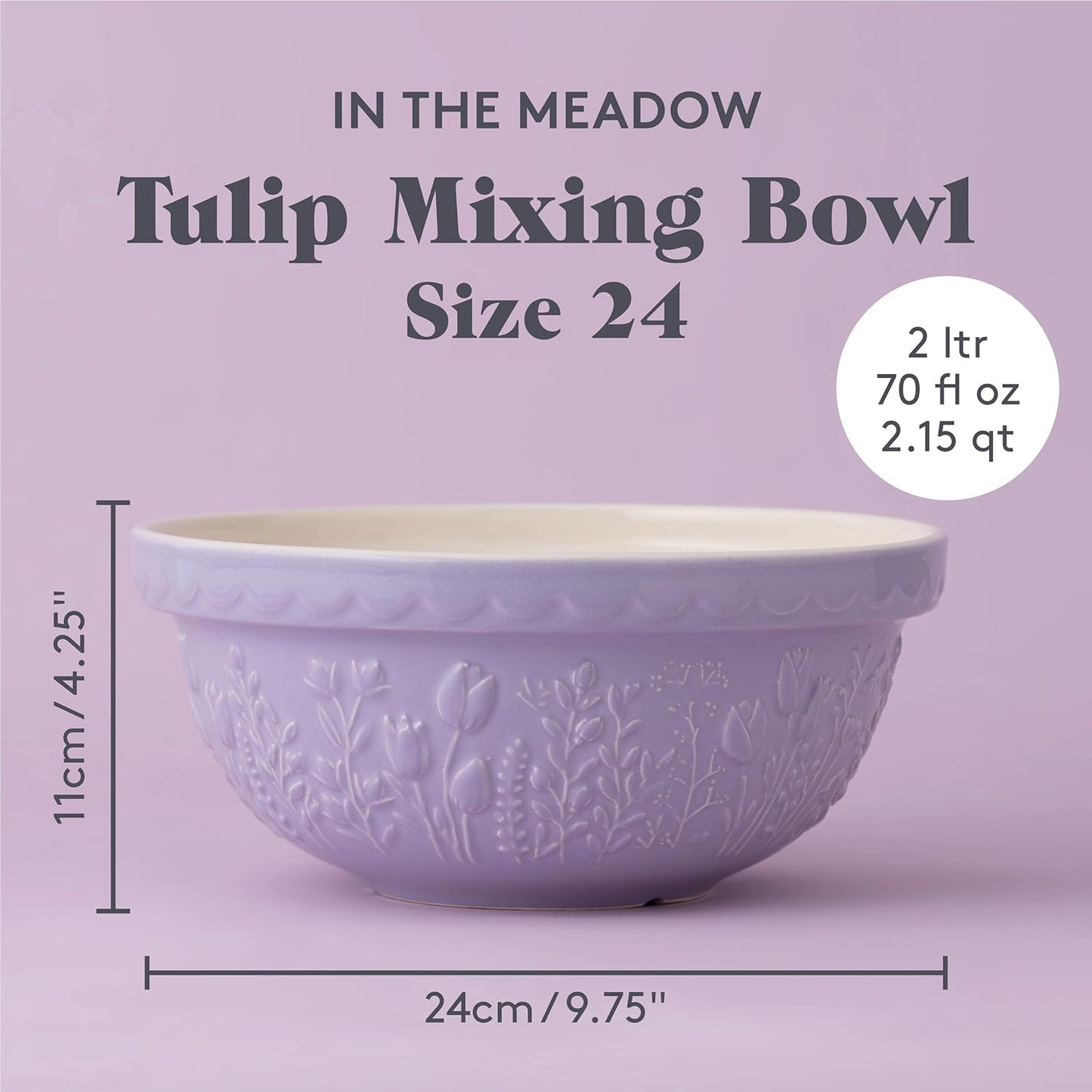 In The Meadow Tulip Lilac Mix Bowl